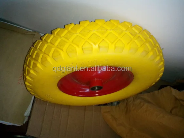 Peru wheelbarrow factory custom pu foam wheel 4.80/4.00-8