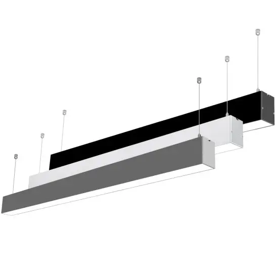 1.2m/1.5m/2.4m Aluminum Profile Ceiling Pendant Suspended LED Linear Lighting System Trunking Light