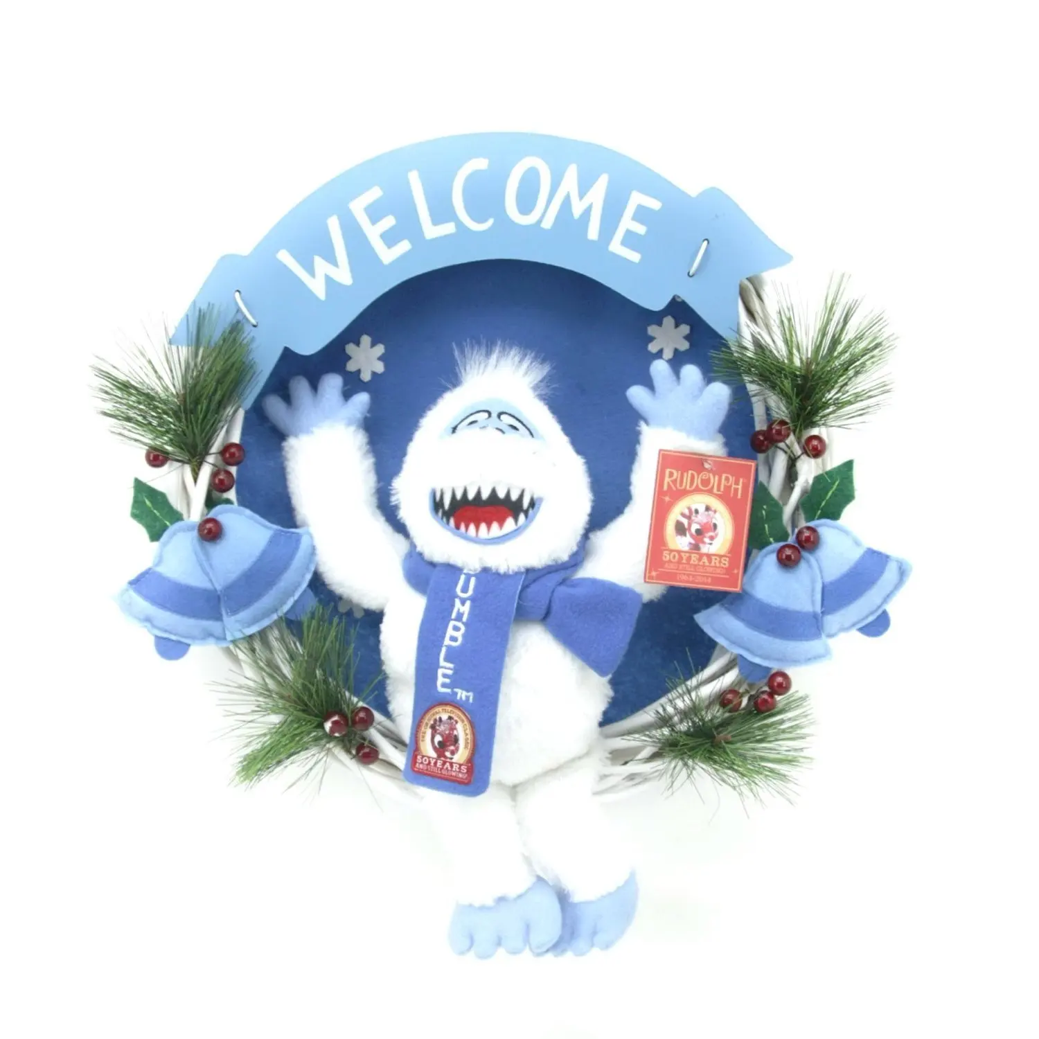 get quotations 14 bumble the abominable snowman plush christmas wreath 50th anniversary - Abominable Snowman Rudolph Christmas Decoration get quotations 14 bumble the abominable snowman plush christmas wreath 50th anniversary - Abominable Snowman Rudolph Christmas Decoration