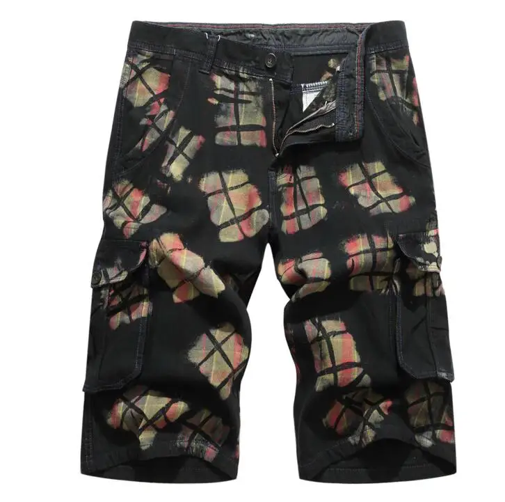 Mens Camouflage Cargo Shorts Combat Knee Length Army Military Westace Summer New