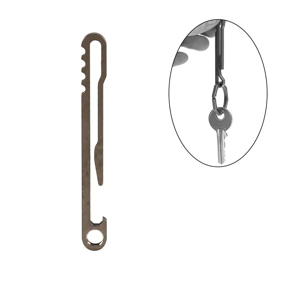 ROCKBROS Titanium Ti Multi-functional Survival Pocket Tool Key Ring Key Chain