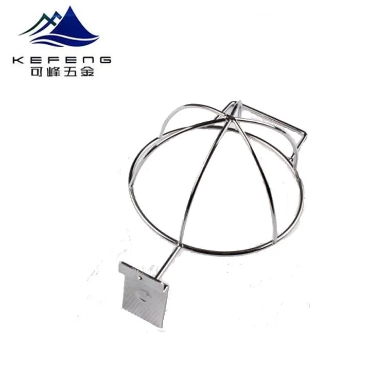 
Slatwall board hanging chromed metal hat display rack for retail store 