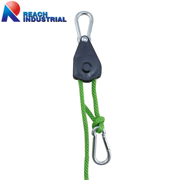 Carabiner Hook 1/4" Rope Lock Tie Down Boat Hanger Rope Ratchets Heavy