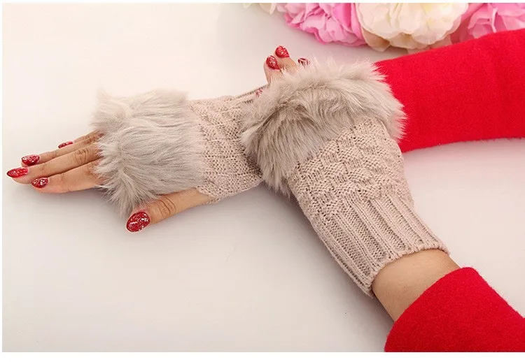 Women Gloves Stylish Hand Warmer Winter Gloves Women Arm Crochet