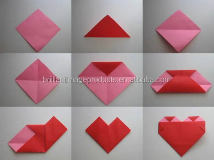 Come Piegare Tovaglioli Di Carta Per Compleanno.Produttore A Forma Di Cuore Di Carta Origami Piegato Fatti A Mano Per San Valentino Decorazione Cerimonia Nuziale Compleanno Festiaval Del Partito Buy Decorazione Regalo Di Nozze Fatto A Mano Origami Gru Di Carta Per San Valentino Product