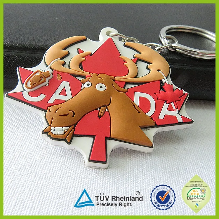 Business gift tourist favor custom 3d soft pvc keychain