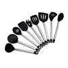 FDA Grade Silicone Kitchen Tools Gadgets Stainless Steel Handle Silicone Kitchen Cooking Utensils