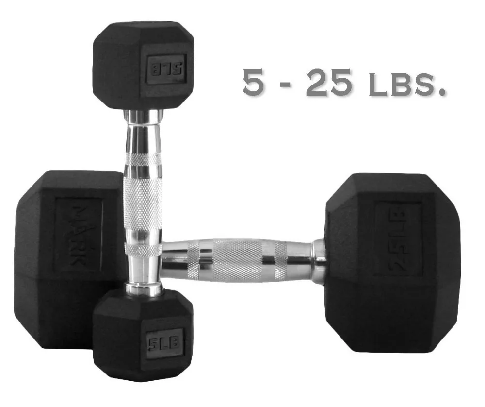 set of dumbells