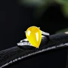 9*13 MM Ring Blank For Inlay DIY Accessories 925 Sterling Silver Water Drop Empty Ring Base Setting Without Stone Jewelry Making