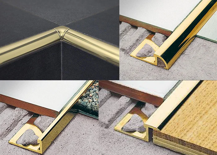 High Quality Materials Polished T Shaped Brass Metal Floor Transition ...