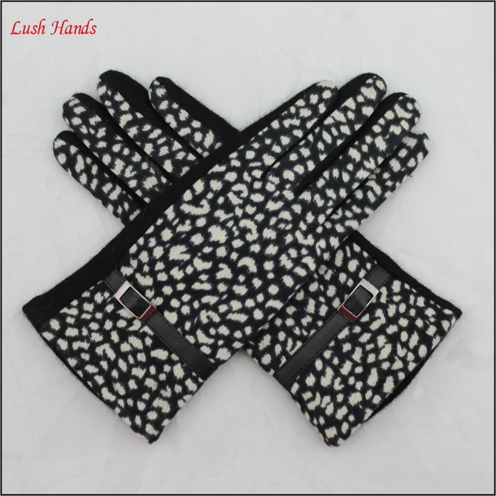 Customized winter warm ladies wool gloves outdoor ladies touch screen wool gloves