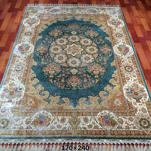 170x240cm Top Quality Handmade Silk Persian Carpets Hand Knotted
