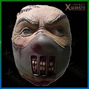 2015 - X-MERRY HAUNTED HOUSE WITH NASTY LATEX HEAD MOUTH COVERED GAUZE MASK PARTY SCARY BLOODTHIRSTY PROPS
