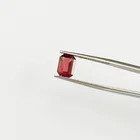 天然宝石ルース宝石 AAA + 赤モザンビークガーネット Diy のジュエリーメイキングのため使用してとブランクためレイエメラルドカット