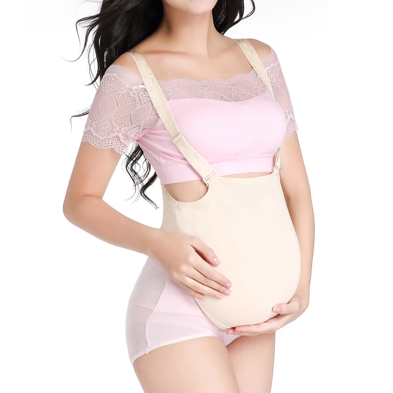 Nine Months Pregnant Fake Chest With Belly Silicone Breast Forms Cosplay KnowU
