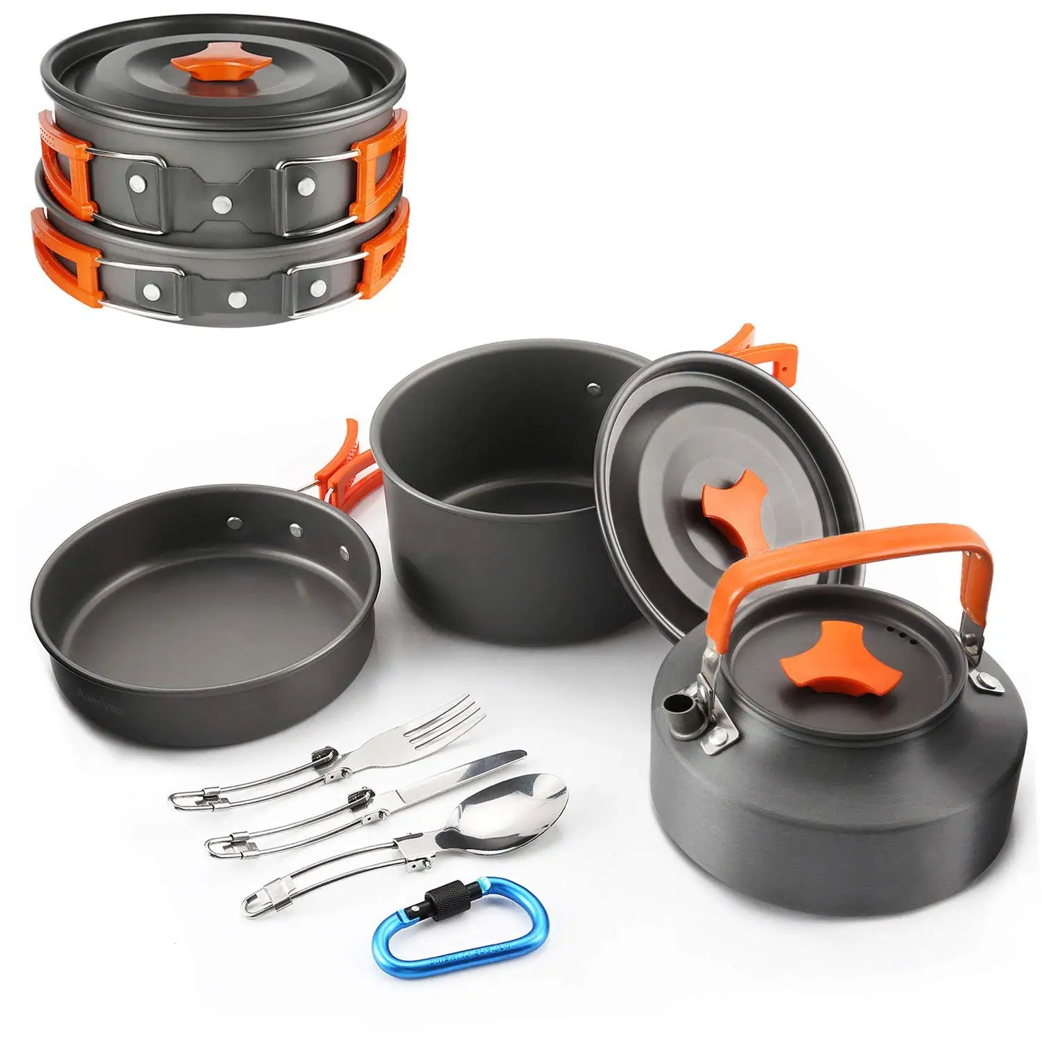 Buy FLYTON Camping Cookware Outdoor Cooking Mess Kit Portable ...