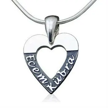 Heart Shaped With Two Names Sterling Silver Sa4217 Buy Name