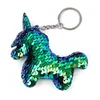 Mermaid Sequins Bag Automobile Pendant Unicorn Key Chain Buckle Ring