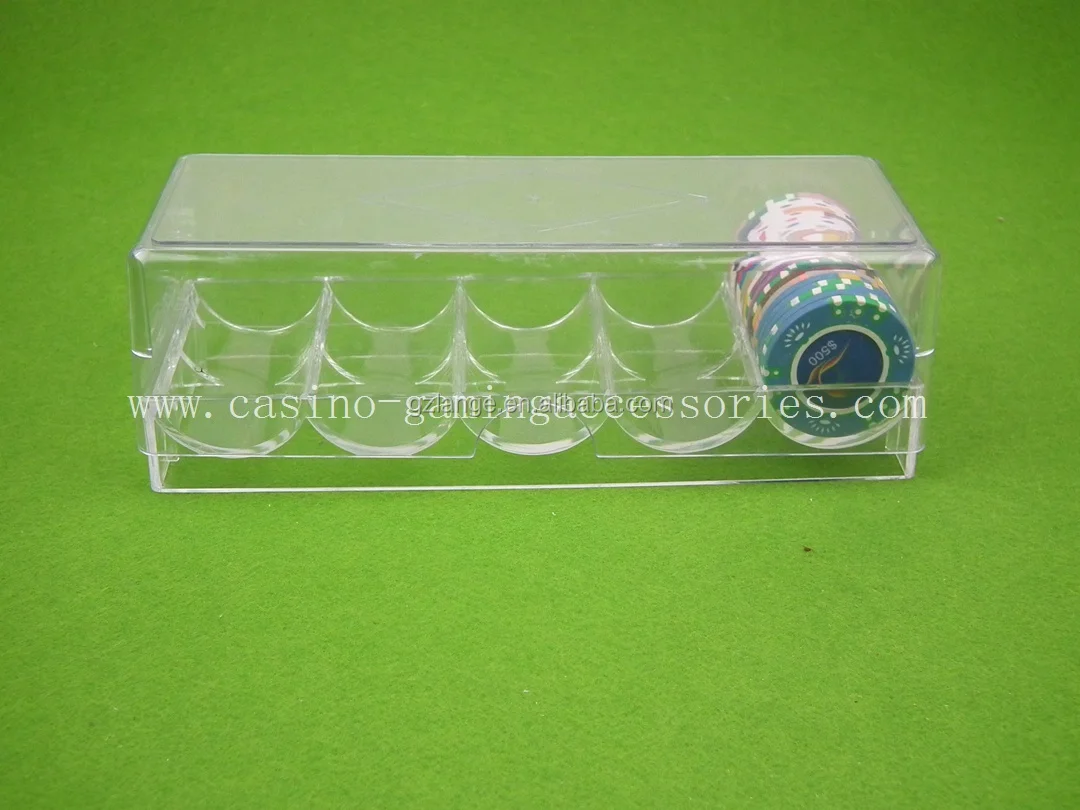 100pcs Capacity Acrylic Poker Chip Floats 40mm Casino Chip Tray With