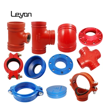 Grooved Fittings Dn100 Flange Flexible Coupling Ductile Iron Flange ...