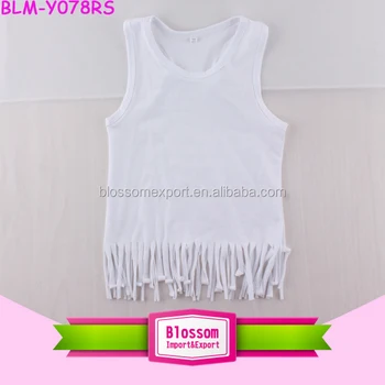 girls white vest top