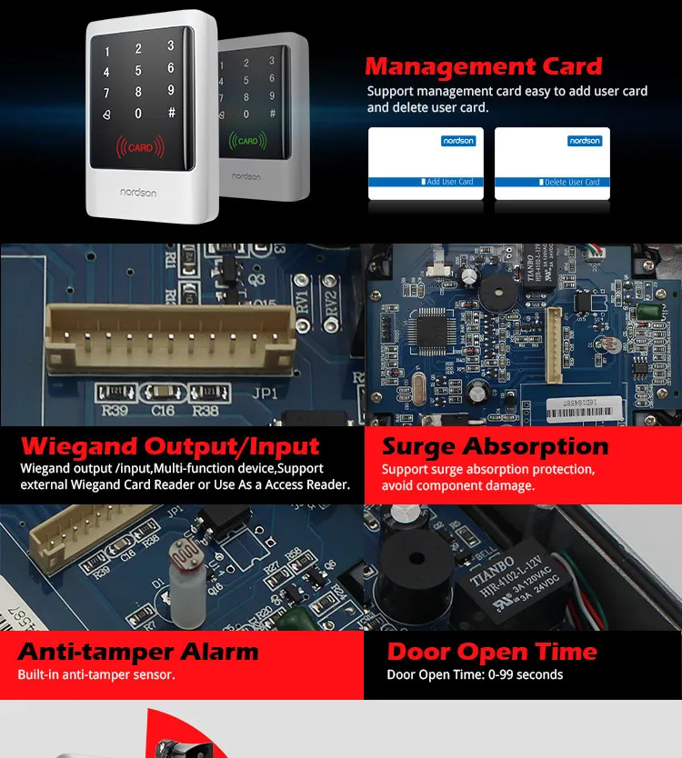 Sistema De Control De Acceso Con Lector De Tarjetas Rfid Impermeable ...