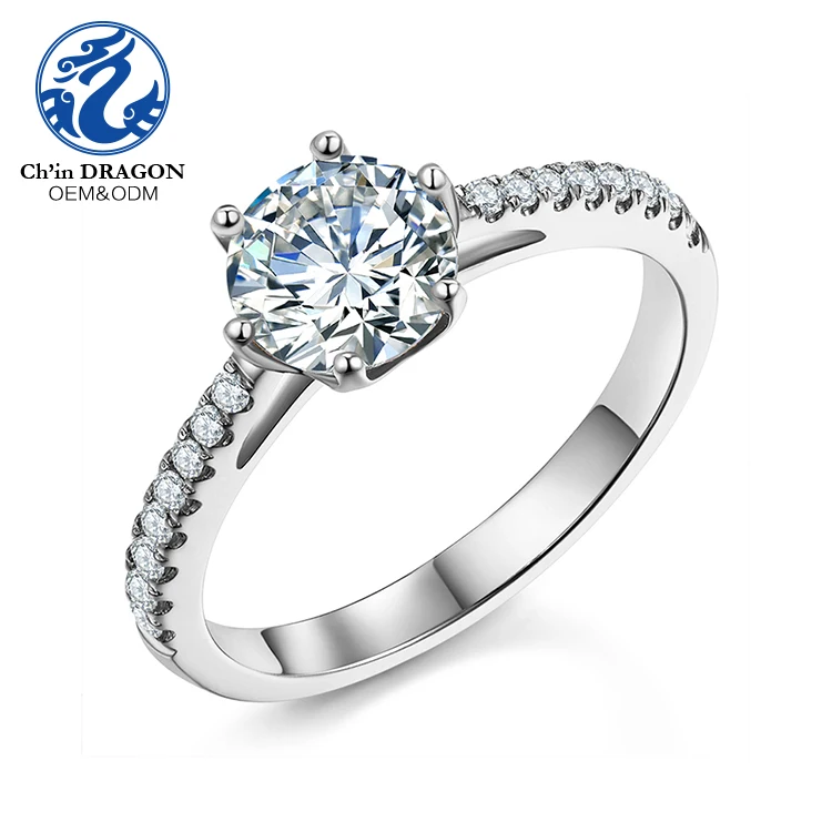 Custom 14 K Gold Real Diamond White Gold Diamond Engagement Ring 18 K