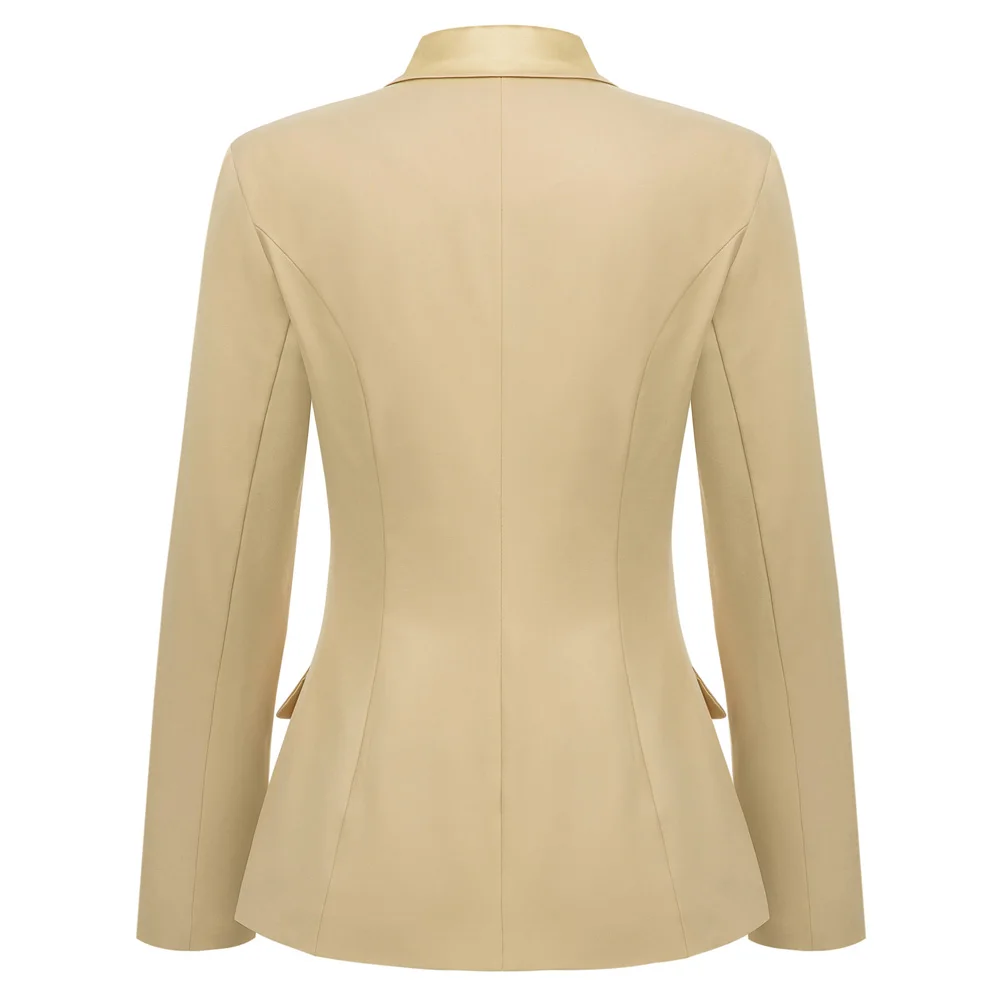 Cu blazer feminino com gola v, casaco blazer manga comprida acolchoado  ombro| Alibaba.com