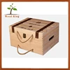 Products 2017 Logo Creation 6 Bottles Natural Pine High-End Portable Customized Gifts Wholesale Cheap Wooden Wine Boxes For Sale