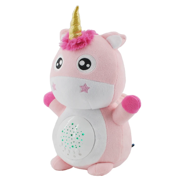 Washable Unicorn Baby Toys Melodies Crib Custom Baby Night Light White Noise Sound Machine For SleepingToy Night Light Projector