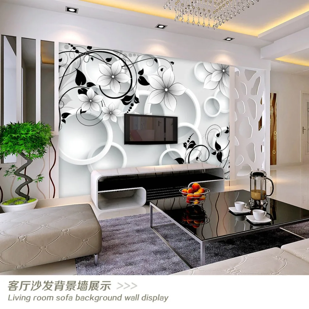テレビの背景の壁のための花の壁紙と3d壁紙 Buy 花の壁の紙 テレビの背景ウォールペーパー 3d 壁紙 Product On Alibaba Com