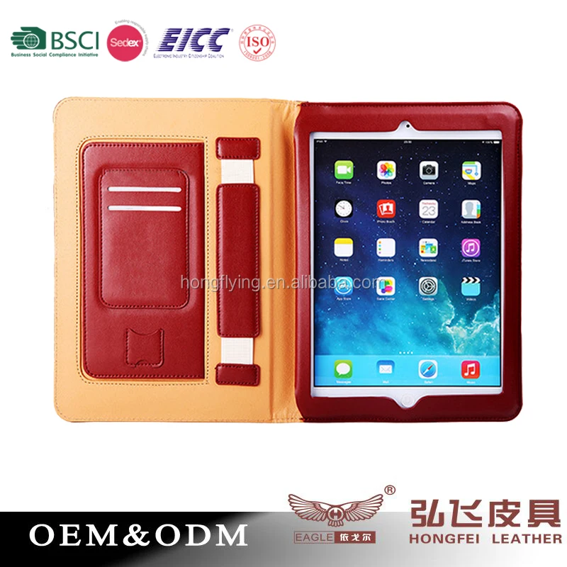 
Customize stand leather tablet cover for iPad Air case 