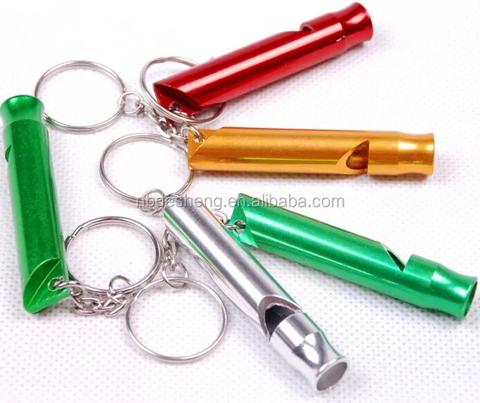 Custom Colors High Quality Professional Small Metal Whistle With Ring