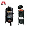 Fish bradley meat smoker products charcoal bbq grill Unique 16" vertical 2 in 1 smoker items barbecue grill