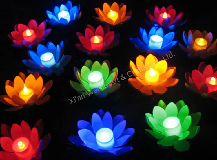 Wholesale Floating Flowers Shape Led Lotus Candle Buy Floating