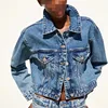 NS3340 European Fashion Women Sexy Crop Top Denim Jackets