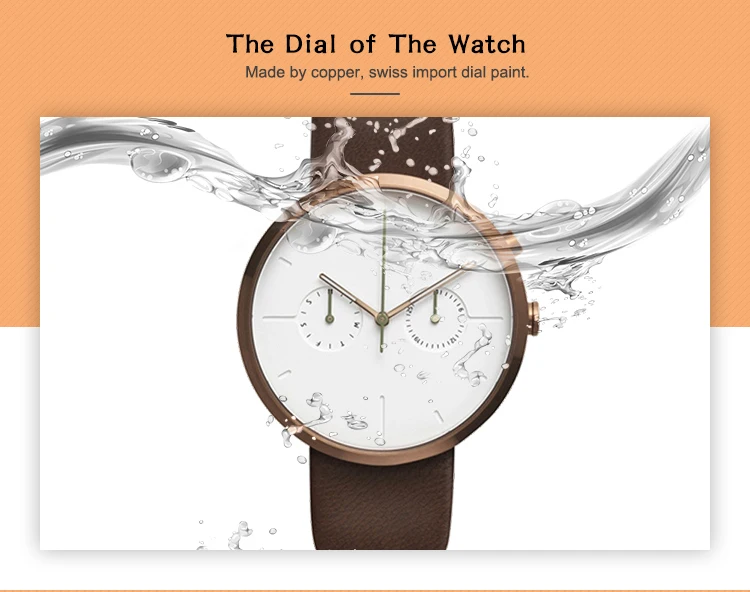 Dark Blue Dial Japan Movt Quartz Wrist Men Chronograph Watch