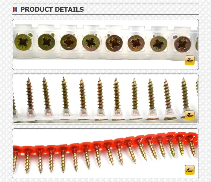 Plastic Strip Black Phosphated Collated Drywall Screw Buy Collated