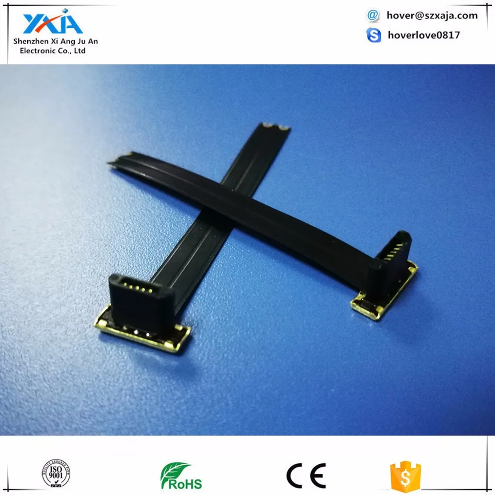 90 Degree Right Angle Micro USB Cable Flexi with tail for soldering PCB