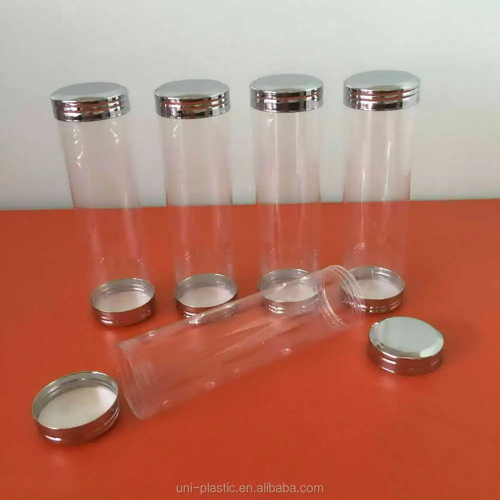 Clear Petg Tube With Metal Screw Cap On Both End Buy Plastic Tube