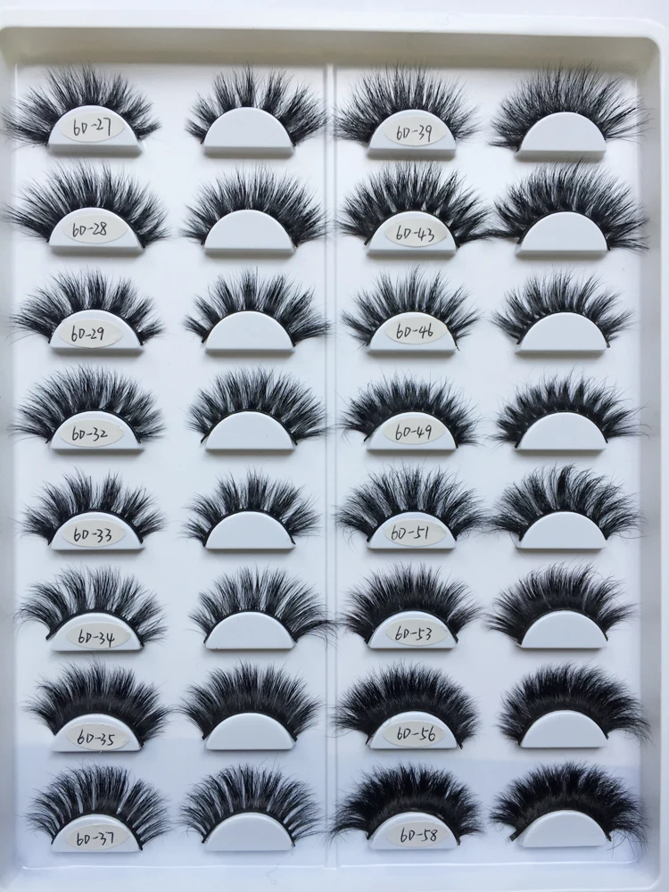 Wholesale Custom Long Dramatic 25mm Lashes Individual Create Your Own Lashes With pink Custom Packaging