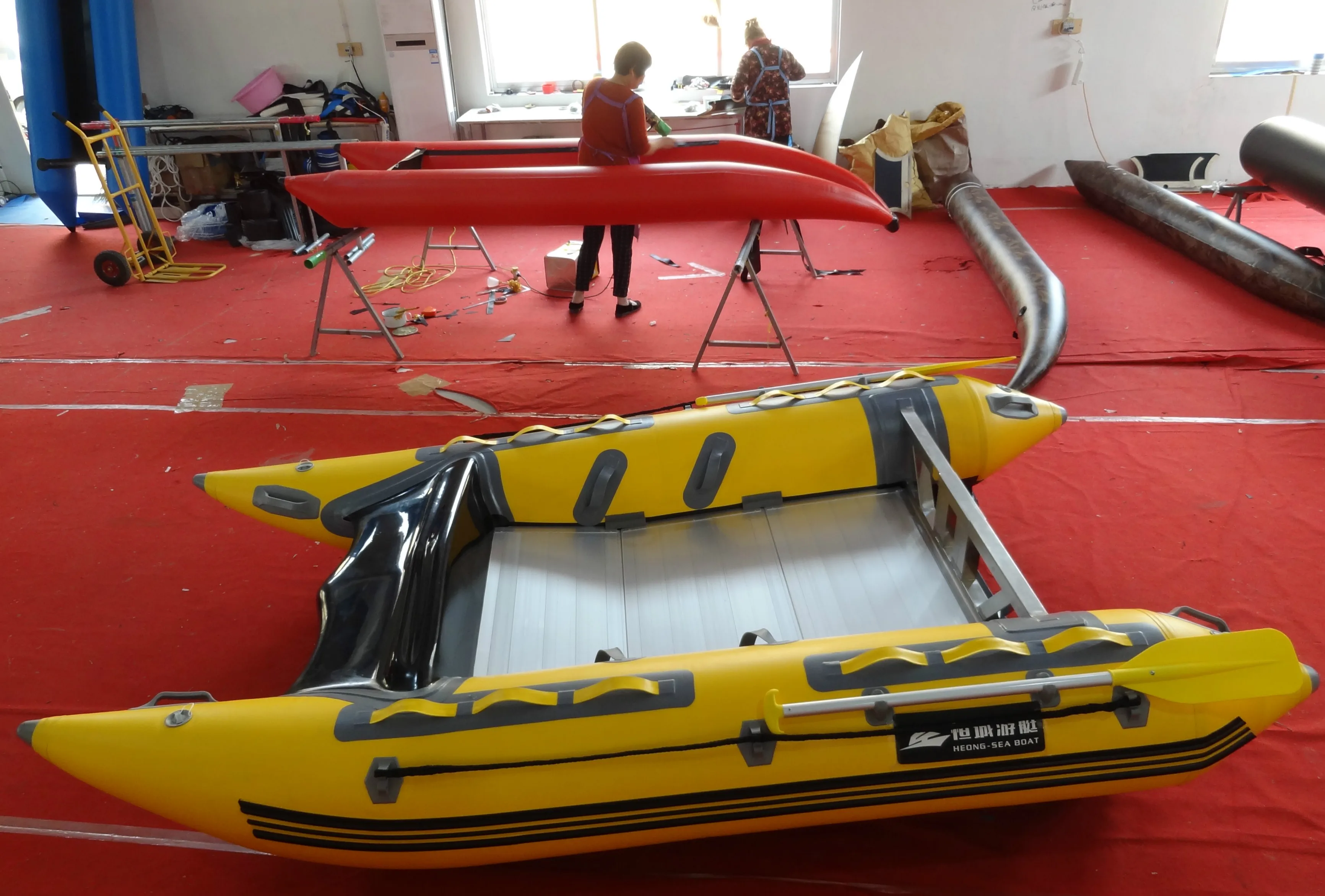 high speed inflatable catamaran