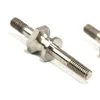 CNC machine Gr5 Titanium hex studs both end threads