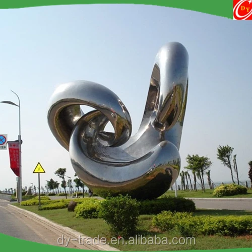 Outdoor Eye-catching Large Decorative Stainless Steel Abstract Sculpture