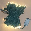 Factory price holiday wedding string Christmas tree decoration 5mm Wide Angle light warm white LED 50 bulb green wire for 120V