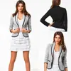 Women OL Business Blazer Suit Long Sleeve Casual Tops Slim Jacket Coat