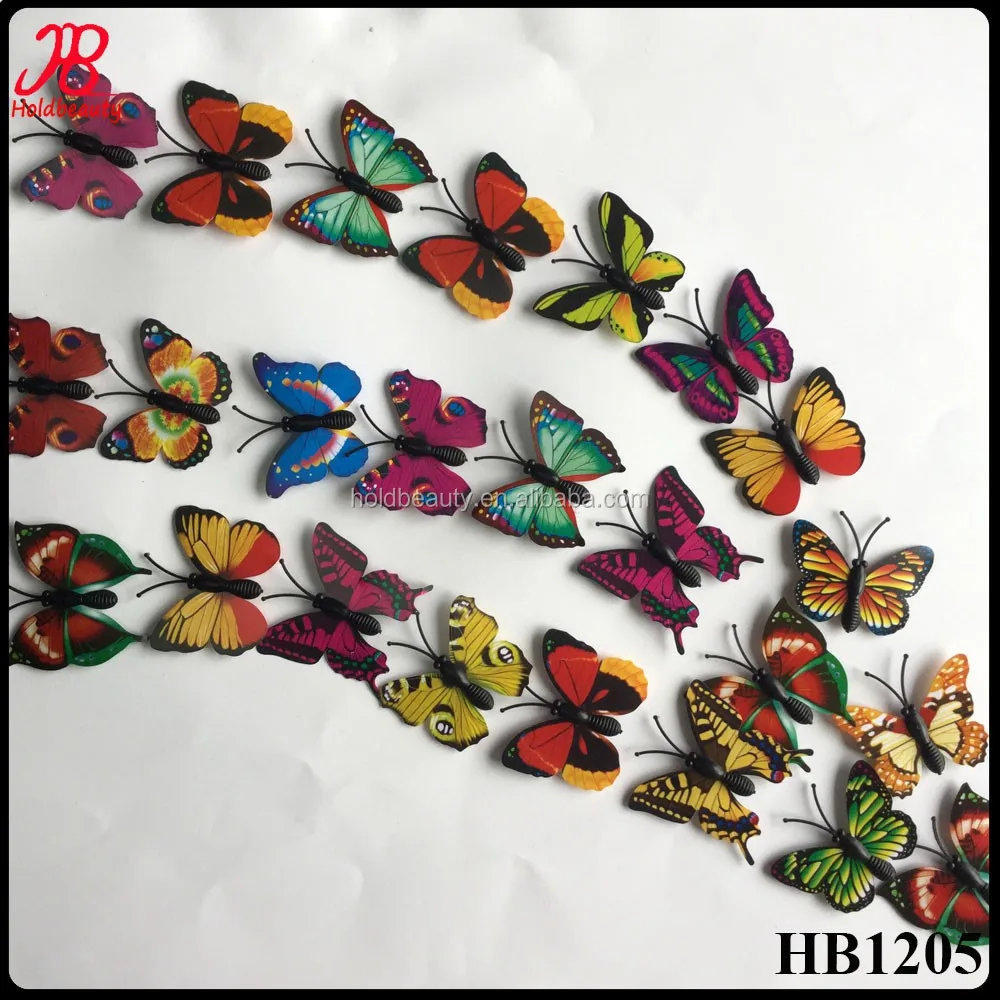Very Cheep Colorful Plastic Butterfly For Home Decor - Buy Plastic ...
