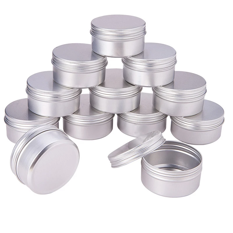 100g Nature Silver Aluminum Jar With Screw Cap/aluminum Container For ...