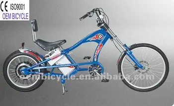 blue chopper bike