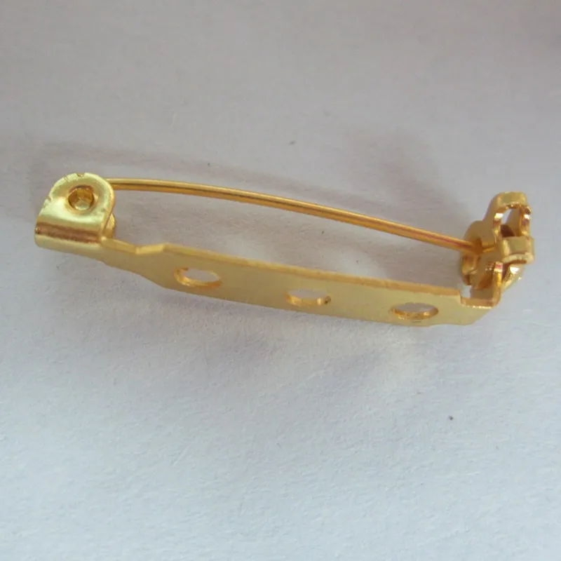 27mm Metal Brooch Locking Bar Pin Back With Safety Latch Clasp Back Pins Buy Brooch Locking